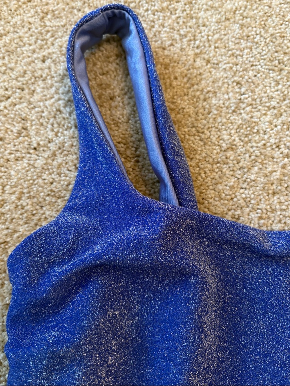 Sparkling Royal Blue One-Piece Swimsuit - Picture 2 of 8